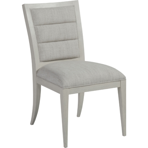 Stella Dining Chair in White Gray Wood & Gray Fabric (Set of 2)