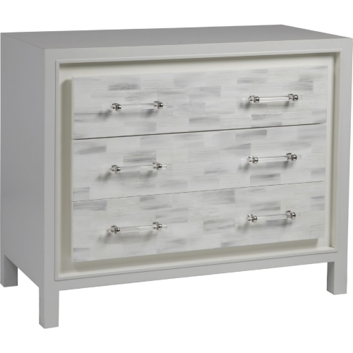 Elation White Hall Chest in Faux Horn Resin