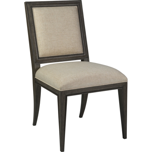 Belvedere Dining Chair in Sandblasted Brown Gray & Wheat Fabric