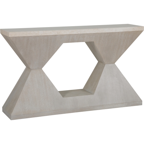 Mar Monte Console Table in Anticato Marble & Champagne Wood