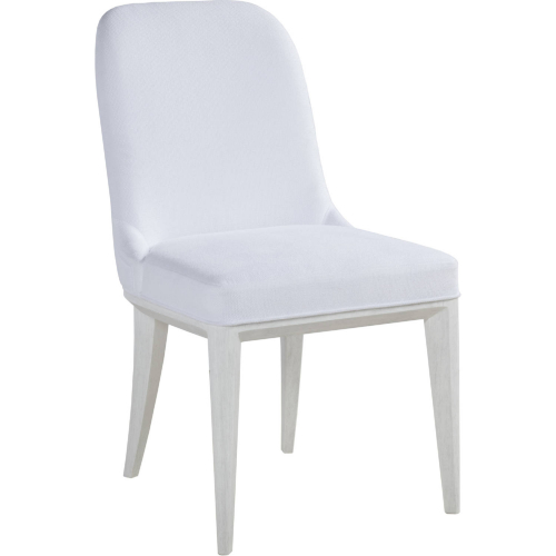 Marcel Dining Chair in Wire Brushed Arctic White Wood & White Fabric