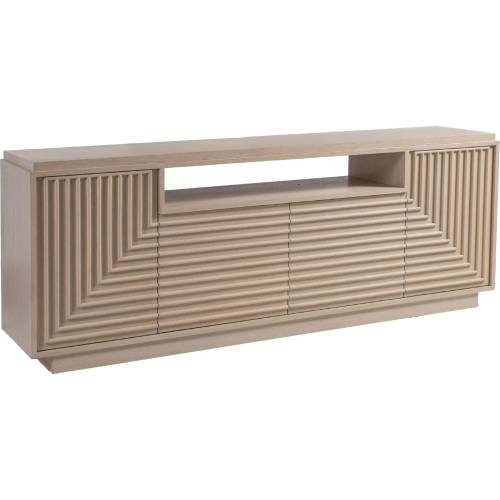 St Ives 80" Media Console TV Stand in Sandscape White Wash Brushed Oak