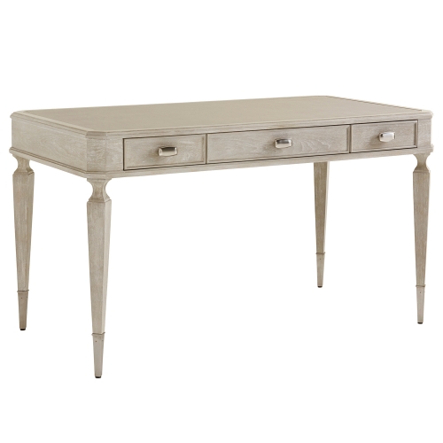 Greystone Chloe Writing Desk in Pearl Gray Wire Brushed Finish