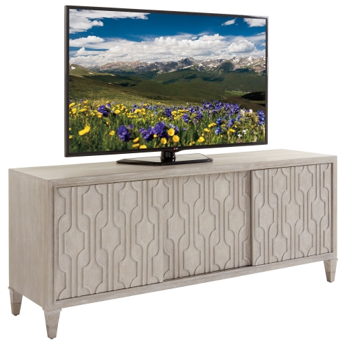 Greystone Reese 74" Media Center TV Stand in Pearl Gray Wire Brush