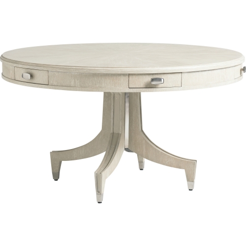 Roxbury Game Table in Brushed Pearl Gray Wood