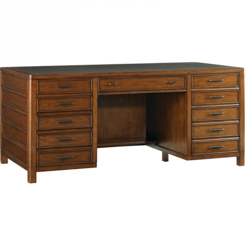 Longboat Key Bal Harbour 68" Pedestal Desk in Sundrenched Sienna