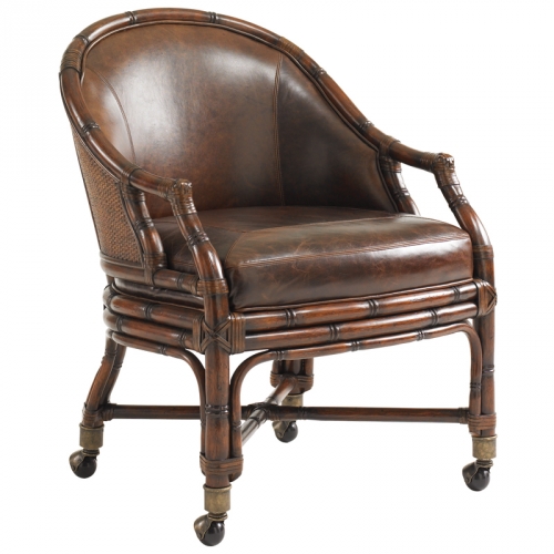 Bal Harbor Rum Runner Desk Chair in Sienna Rosewood