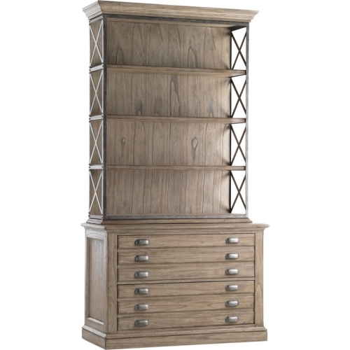 Barton Creek 2 Piece Johnson File Cabinet & Bookcase in Grey Weathered Oak