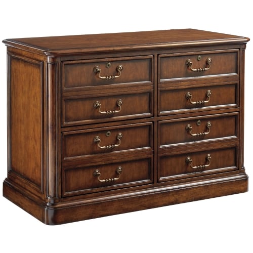 Lanier File Chest in Chestnut Brown Finished Cherry Veneer