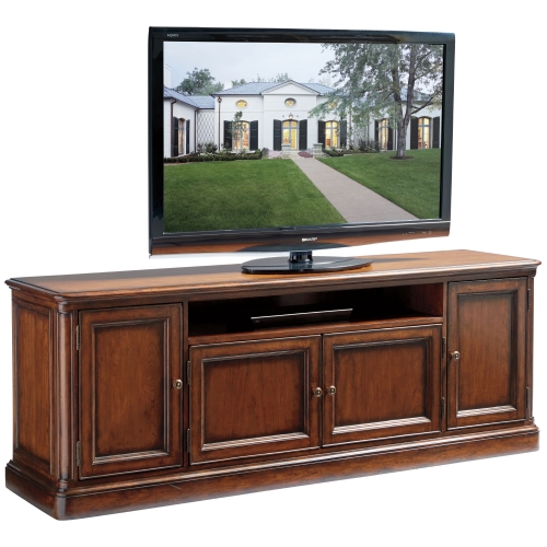 Waycroft 78" Media Console TV Stand in Cherry Veneer