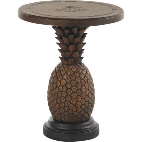 Pineapple Outdoor Side Table in Light & Golden Sienna