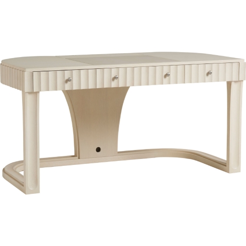 Caledonia Desk in Linen White Wood