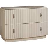 Birkdale File Cabinet Chest in Linen White Wood