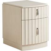 Ramsey Mobile File Cabinet Chest in Linen White Wood