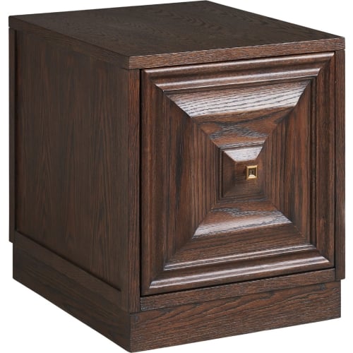 Alden Mobile File Chest Cabinet in Dark Walnut Finish