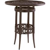 Royal Kahala Black Sands Outdoor Bistro Table in Tortoise Shell Finish Metal