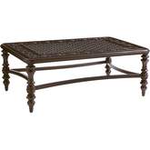 Royal Kahala Black Sands Outdoor Cocktail Table in Tortoise Shell Finish Metal