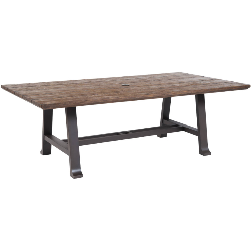 Kilimanjaro Outdoor 88" Dining Table in Teak & Espresso Aluminum