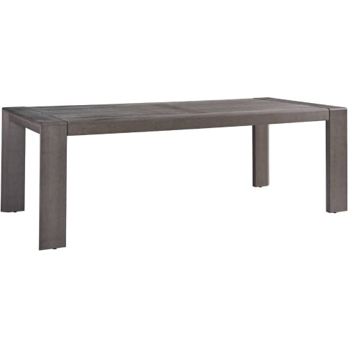 Mozambique Outdoor 88" Dining Table in Taupe Gray Synthetic Teak