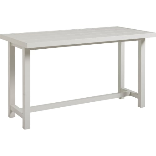 Seabrook Outdoor High Low Bistro Table in Oyster White Aluminum