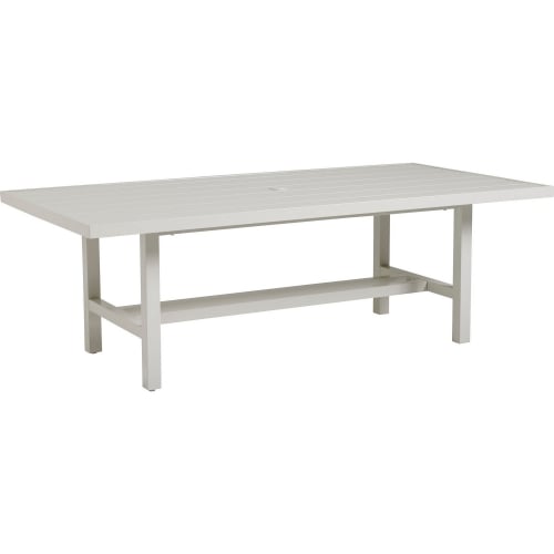 Seabrook Outdoor 88" Dining Table in Oyster White Aluminum