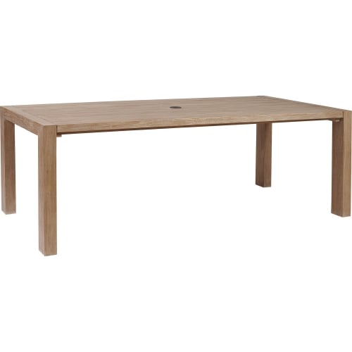 Stillwater Cove Outdoor 88" Dining Table in Brushed Taupe Teak