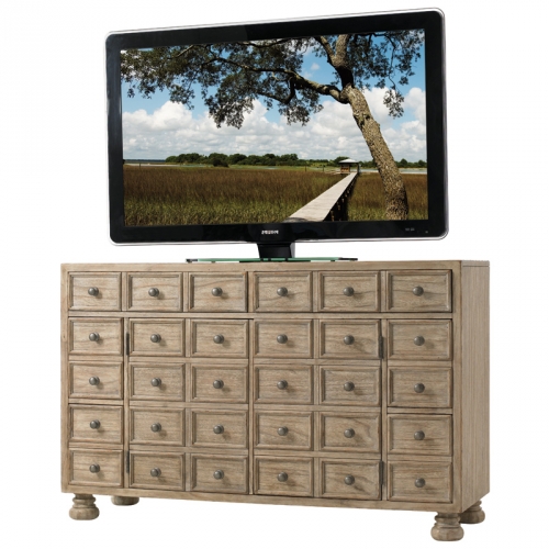 Twilight Bay Andrews 57" TV Stand Entertainment Console in Driftwood