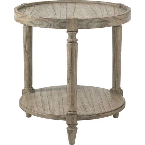 Phoebe Lamp End Table in Driftwood Finish