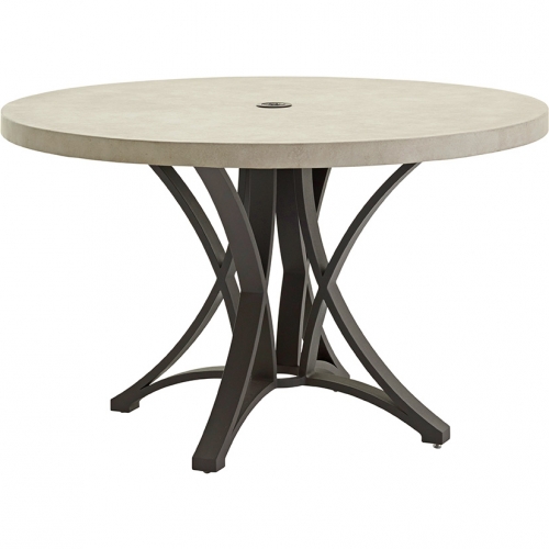 Cypress Point Ocean Terrace 48" Dining Table in Weatherstone & Metal