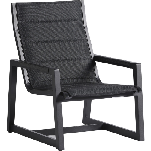 South Beach Outdoor Accent Chair in Gray Fabric & Aluminum