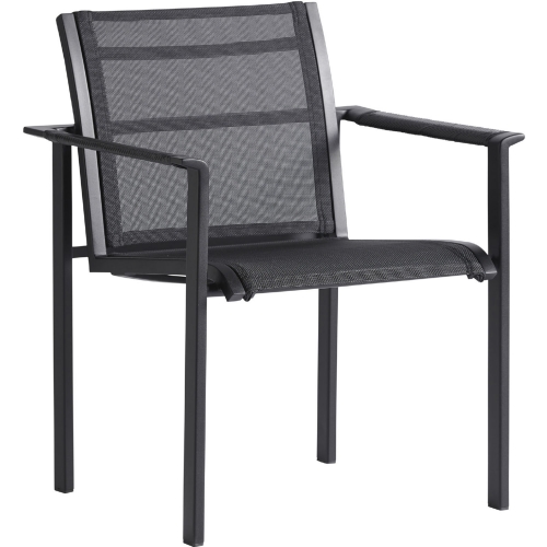 South Beach Outdoor Dining Chair in Gray Fabric & Aluminum