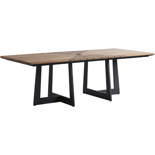 South Beach Outdoor 88" Dining Table in Teak & Aluminum