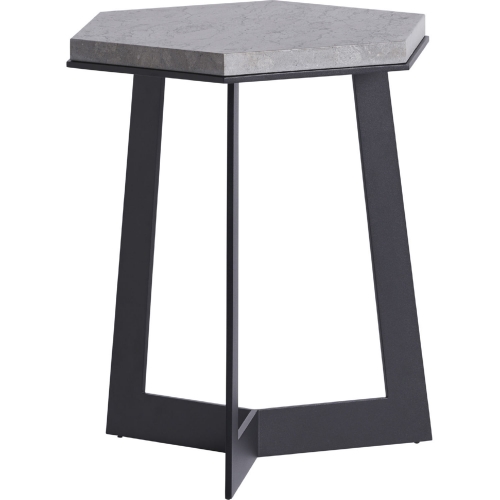 South Beach Outdoor Spot Table in Stone & Aluminum