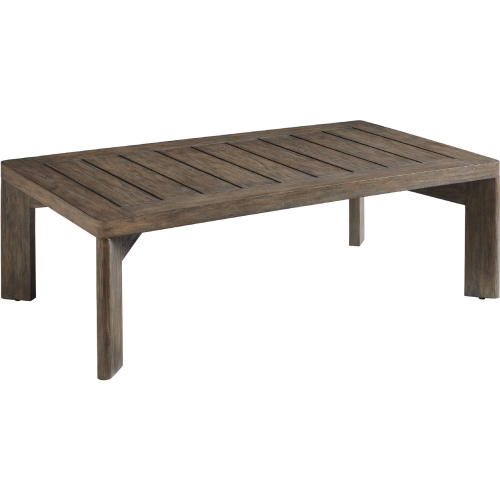 La Jolla Outdoor Cocktail Coffee Table in Taupe Gray Teak