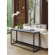 Proximity Console Table in Gray & White Marble & Ceruse Metal