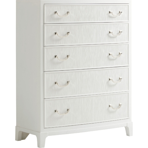 Danielle 5 Drawer Chest in White Finish