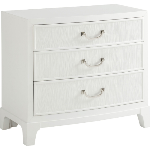 Tamera 3 Drawer Nightstand in White Finish