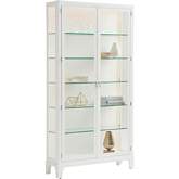 Lakeshore Curio Cabinet in Alabaster White & Glass