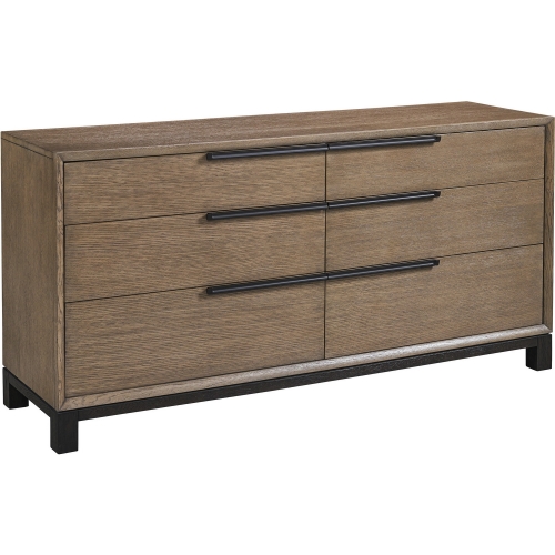 Algiers Double Dresser in Taupe & Espresso Finish Wood