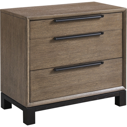 Rutledge Nightstand in Taupe & Espresso Finish Wood