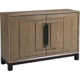 Tripoli Hall Chest in Taupe & Espresso Finish Wood