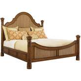 Round Hill King Bed in Woven Lampakanai & Wood