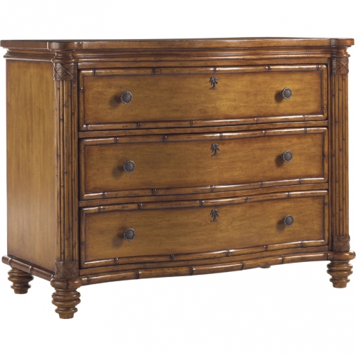 Barbados 3 Drawer Chest in Brown Wood