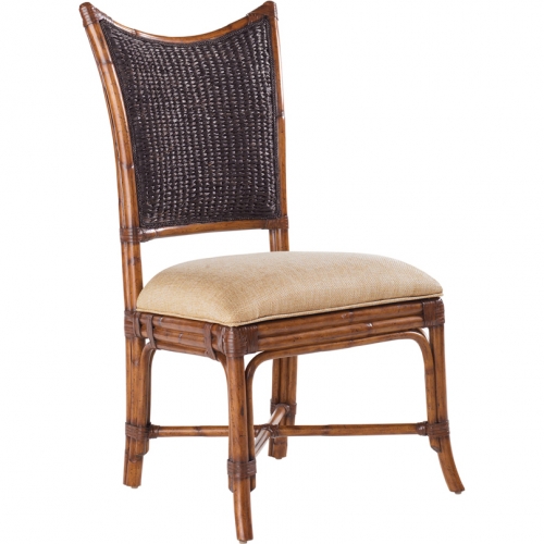 Mangrove Dining Chair in Brown Woven & Gold Sand Fabric (Set of 2)