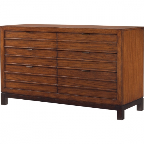 Palm Bay Dresser w/ 6 Drawers in Bali & Walnut Finish