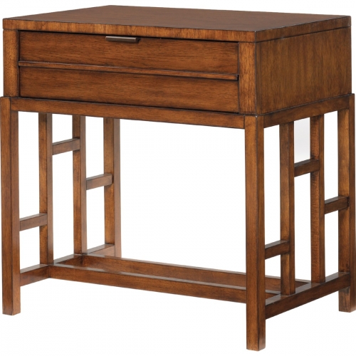 Kaloa Nightstand w/ 1 Drawer & Open Fretwork in Bali Finish