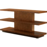 Lagoon Sofa Table w/ 2 Shelves in Bali Finish on Walnut Base