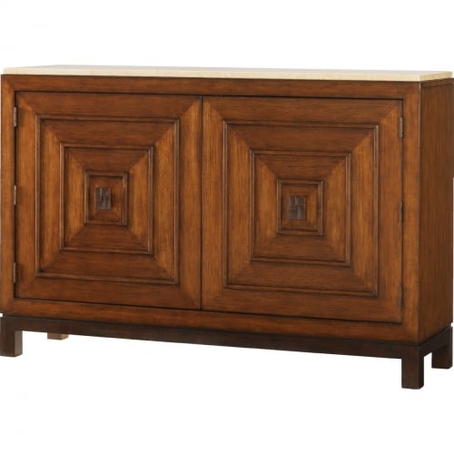 Jakarta Chest w/ Framed Doors in Bali & Travertine Top