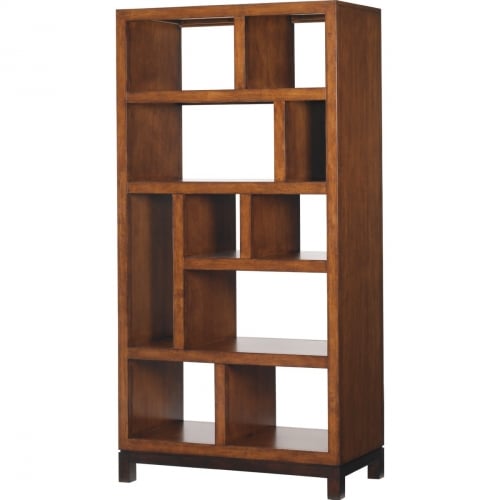 Tradewinds Bookcase / Etagere w/ 10 Shelves in Bali & Walnut