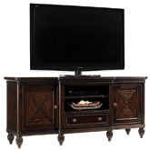 Maui 70" TV Stand Entertainment Console in Ribbon Stripe Mahogany